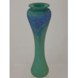 A Green Opaque Decorative Studio Glass Vase, approx 34 cms high, together with an opaque glass