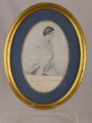 A Signed Photograph of Clementine S Churchill, in an oval frame, believed to be an original