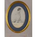 A Signed Photograph of Clementine S Churchill, in an oval frame, believed to be an original