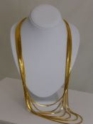 Miscellaneous Costume Jewellery, including a 9ct gold ring, Triffari gilt metal multi strand