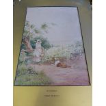 J. Barclay Two Unframed Victorian Water Colours depicting countryside scenes, one with a young