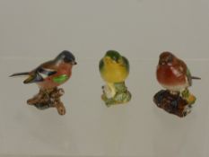 Three Beswick Birds, including 991 Chaffinch, 980 Robin, 2015 Green Finch. (3)