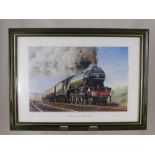 A Limited Edition Print of the 'Flying Scotsman' dated 2/5/1990 with further paperwork.