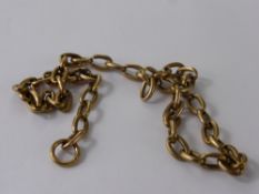 A 9 ct Hallmarked Bracelet Chain, approx wt 33 gms.