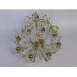 A Laura Ashley Eight Branch Gustavian Style Chandelier.