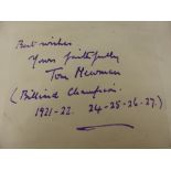 A Leather Bound Autograph Book containing numerous notable signatures including, Baden Powell (