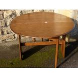 An Ercol Elm Drop Leaf Table, approx 120 x 107 x 73 cms.