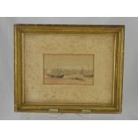 Thomas Collier RI 1840-1891, Original watercolour, entitled 'Coastal Scene', label to verso,