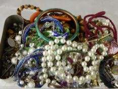 A Collection of Miscellaneous Costume and Other Jewellery, including rings, brooches, necklaces,