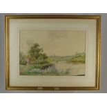 A Collection of Miscellaneous Victorian Original Water Colours, including two river scenes approx 18