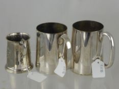 Miscellaneous Silver Plate including a Christening Cup 5th February, 1859, glass bottom golfing