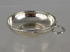 A Solid Silver Wine Tasting Bowl, London hallmark, mm R & K, approx wt 56 gms.