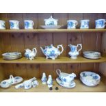 A Part Hammersley Blue Cornflower Dinner and Tea Set, including two lidded tureens, six dinner