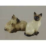 Two Beswick Figures of Siamese Cats, including 1887 and 1296. (2)