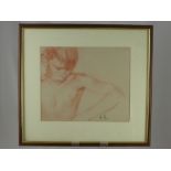 Patrick Barclay Original Sepia Pencil Sketch, depicting a boy, signed and dated bottom right, approx