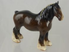 A Beswick Shire Horse, approx 22 cms high.