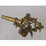 A Vintage Brass Elliott Brothers London Sextant, with brass scale, magnifier and coloured glass