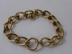 A 9 ct Tested Yellow Gold Ribbed Link Chain, approx wt 18.5.