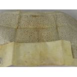 A Vellum Will & Testament for an Ann Claxham of Utlay, dd 1702 with the original wax seal.