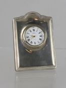 A Solid Silver R. Carr Clock, Sheffield hallmark, dd 1993, mm R.C.