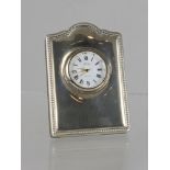 A Solid Silver R. Carr Clock, Sheffield hallmark, dd 1993, mm R.C.