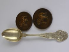 A Silver "Bristol West of England Bulldog Club" presentation spoon Birmingham hallmark together with