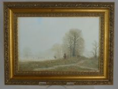 Nick Mace 1946-Present, Original Oil on Board depicting the Hunt, signed bottom right, approx 29 x