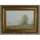 Nick Mace 1946-Present, Original Oil on Board depicting the Hunt, signed bottom right, approx 29 x