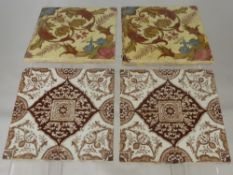 Nineteen Art Nouveau / Deco Style Fireplace Surround Tiles. (19)