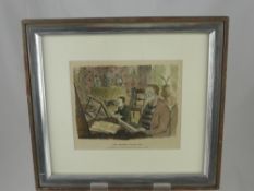 A Graham Laidler (Pont), hand coloured wood engraving entitled "The British character - a tendency