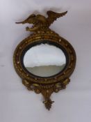 A Chippendale Style Wall Mirror, having carved eagle to top, approx 73 x 42 cms.