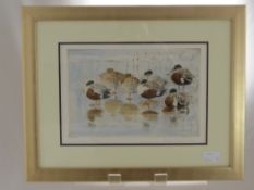Peter Partington Trio of Limited Edition of 150 Dry Point Etching and Wash Prints, depicting