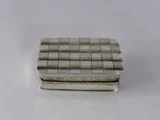 Joseph Whitmore Silver Birmingham 1816 Vinaigrette, basket weave with gilt interior.