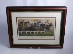 A Limited Edition Print of D.M. Dent entitled "Doing the Business", Cheltenham Gold Cup signed by