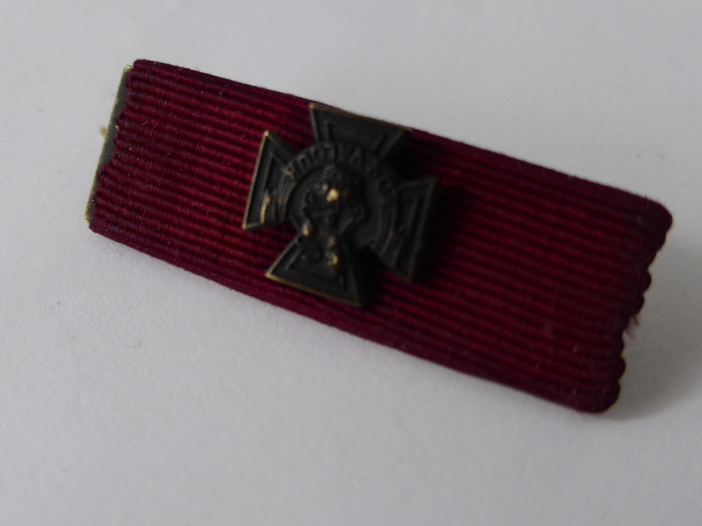 Victoria Cross Ribbion A WWI Victoria Cross Ribbon Bar, believed to be attributed to Colonel ...
