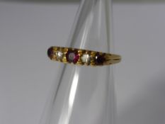 A Lady's 18 ct Ruby and Diamond Ring, size I, approx 2.9 gms