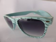 A Pair of Turquoise Ray-Ban Limited Edition Designer Print Wayfarers.