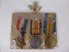 A WWI Trio of Medals, named to Pte. G.H. Philips, Service No. 10593, Oxfordshire and Buckinghamshire
