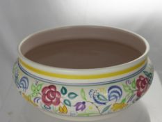 A Hand Decorated Poole Pottery Fruit Bowl.