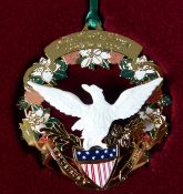 A Collection of Fourteen 'The White House' Historical Association Christmas Tree Ornaments 1997 -