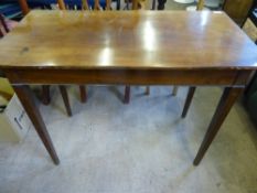 A Mahogany Console Table, on tapered legs, approx 100 x 50 x 79 cms.