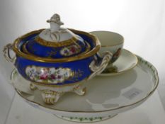 A Royal Worcester Cake Stand, together with a Royal Worcester "Duke of Gloucester" pin dish, a