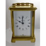An Early Circa 20th  Duverdrey & Bloquel 9 Jewel 8 Day Movement Brass Cased French Carriage Clock,