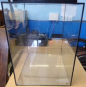 A Hand Made Glass Display Case, approx 46 x 54 x 63 cms.