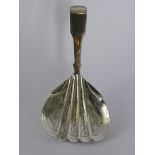 A James Collins Silver Caddy Spoon, Birmingham 1833, bright cut, shell shape.