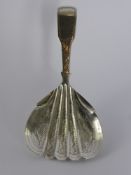 A James Collins Silver Caddy Spoon, Birmingham 1833, bright cut, shell shape.