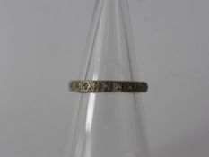 An 18 ct Lady's White Gold Rose Cut Diamond Illusion Set Full Eternity Ring, size Q, approx 3.6 gms,