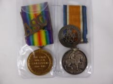 A WWI Pair of Medals, named to Lieutenant J.P. Williams A.S.C., with wound badge M.I.C. and