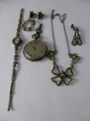 A Collection of Miscellaneous Lady's Marcasite Jewellery, including bow form necklace, 2 x earrings,