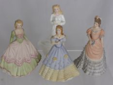 Three Porcelain Coleport Figurines, including Isabella, Olivia and Laeticia together with a Royal